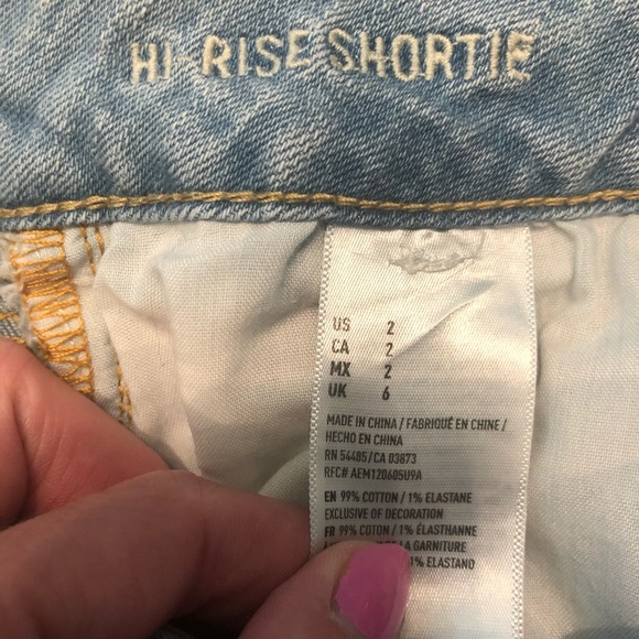 AMERICAN EAGLE Hi Rise Shortie Size 2 - Picture 5 of 5